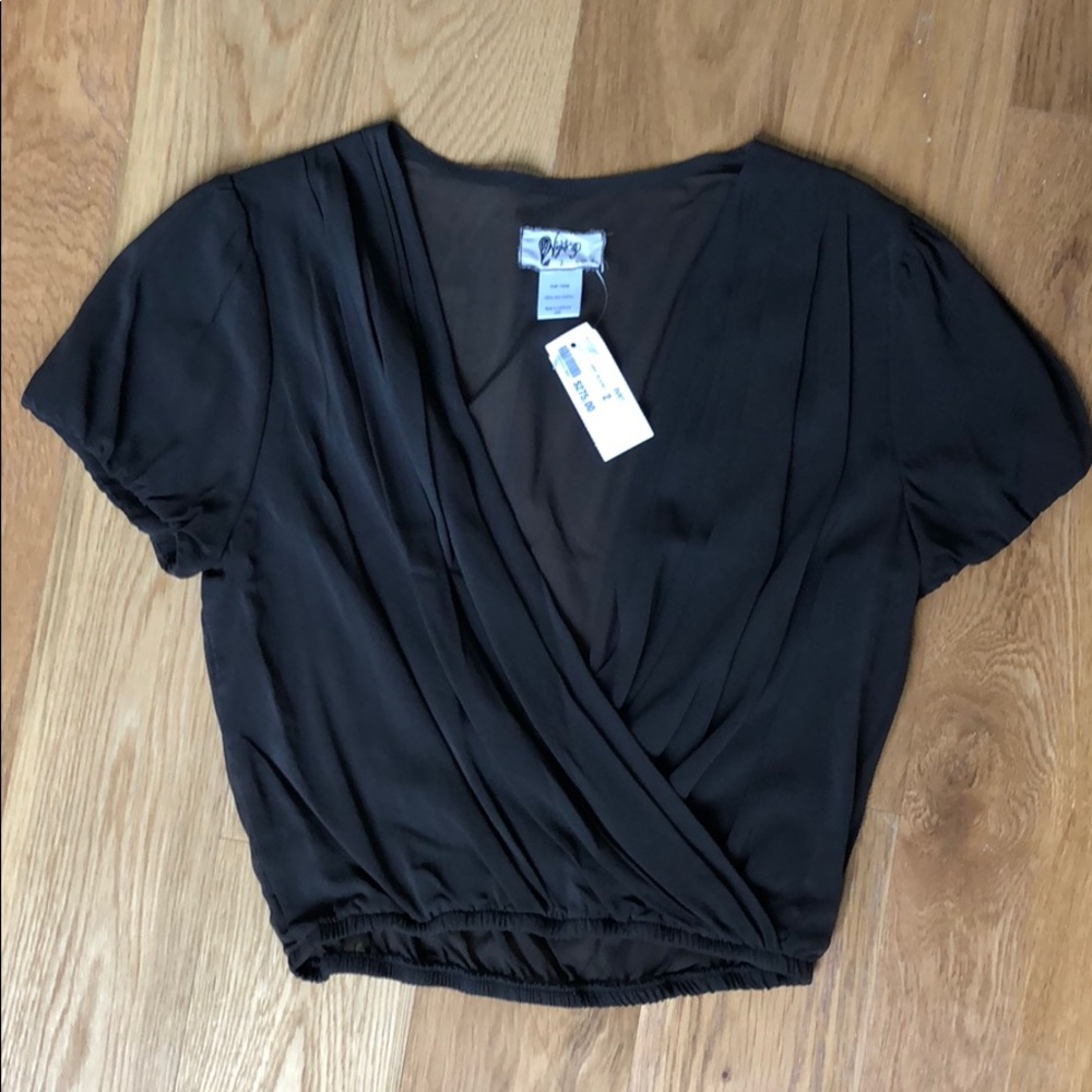 [NWT] Nightcap 70's Silk Wrap Blouse Gray
